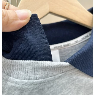 เสื้อผ้าเด็กชาย เสื้อโปโลเด็ก สไตล์เกาหลี หล่อเท่ห์ คอปก ลายอักษร ดีไซน์แฟชั่น ผ้านิ่มนุ่ม สะดวกสบาย ไซส์ 90-150