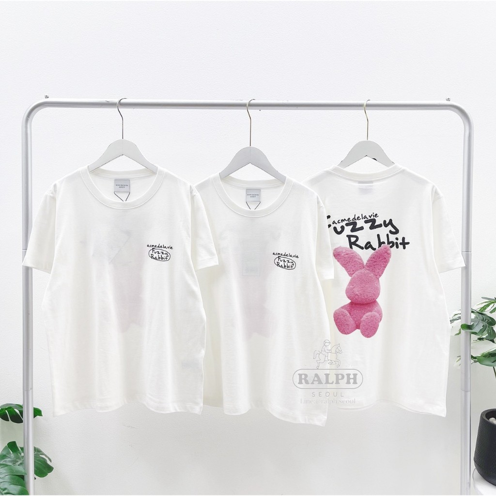 NEW !! ADLV FUZZY RABBIT T-Shirt_White  (Women Size)