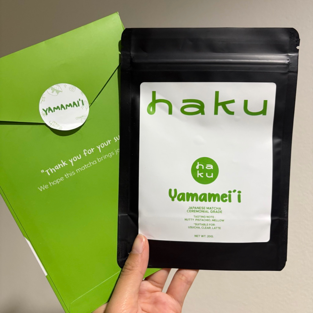 พร้อมส่ง Haku Matcha - YAMAMEI’I (nutty pistachio)🥜 20 g.