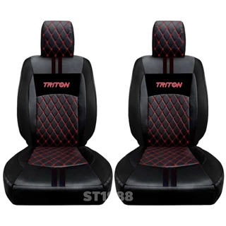 ชุดหุ้มเบาะรถยนต์ TRITON *รวมปี 2005-2025 [ลาย 9] หนังพรีเมียม สปอร์ตทันสมัย (Sofia Carshop)