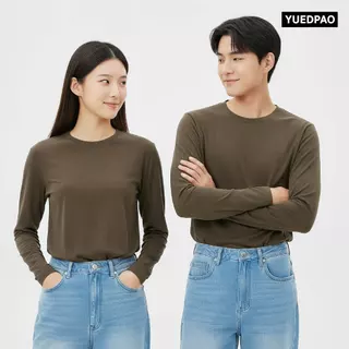Yuedpao Ultrasoft Non-Iron 2025 เสื้อยืดแขนยาวสีพื้น ไม่ย้วย ไม่หด ไม่ต้องรีด ผ้านุ่ม ไม่ขึ้นขุย (8 สี)