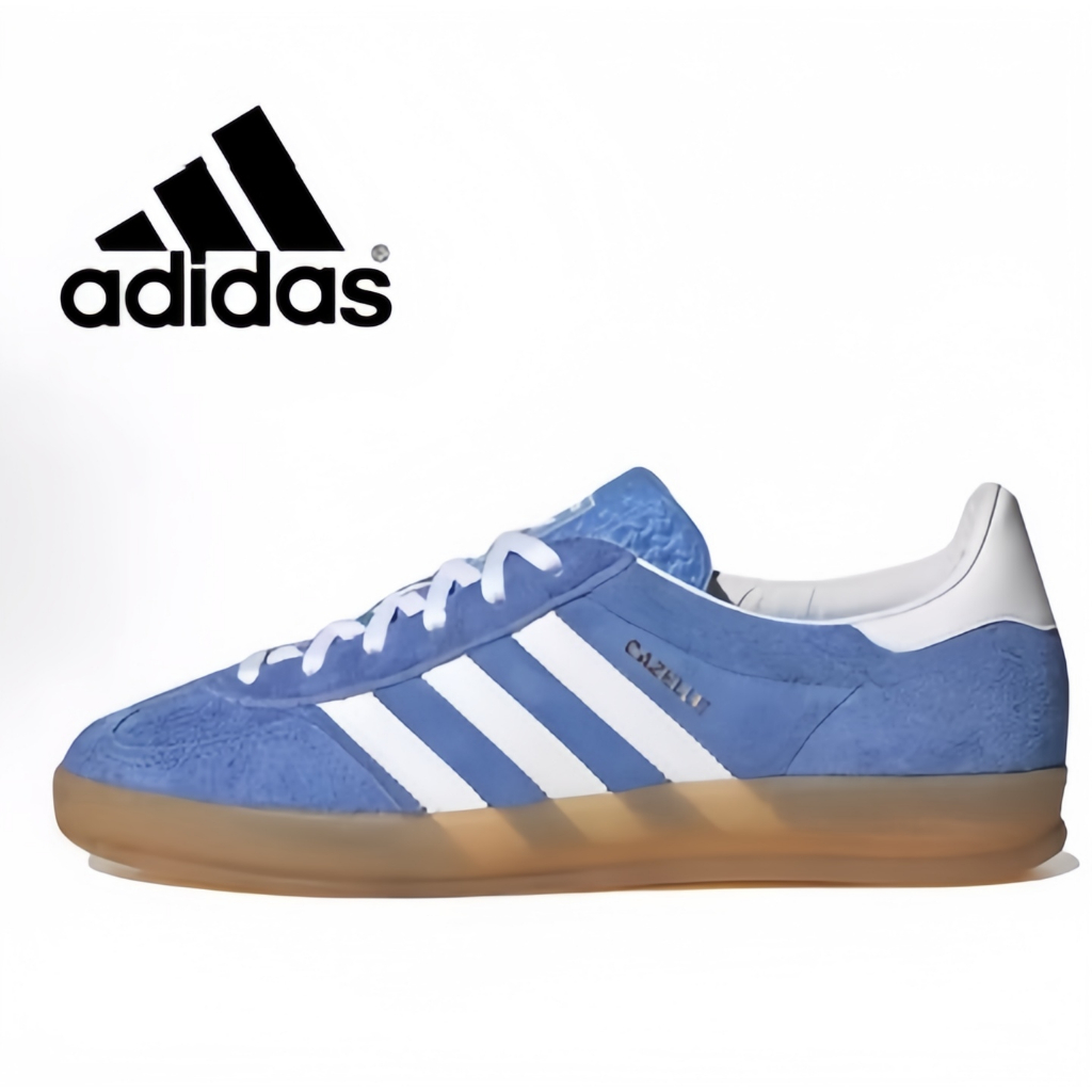 adidas originals Gazelle indoor ขาวแดง ของแท้ 100 % style Running shoes sneakers