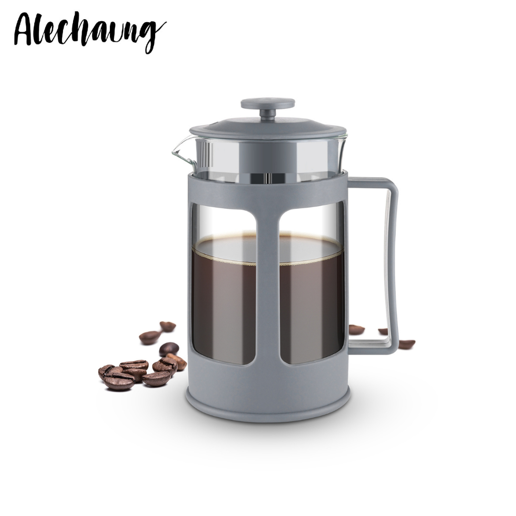 กาชงกาแฟสด เหยือกชงกาแฟ French press สแตนเลส ใช้งานง่าย สะดวก Alechaung coffee