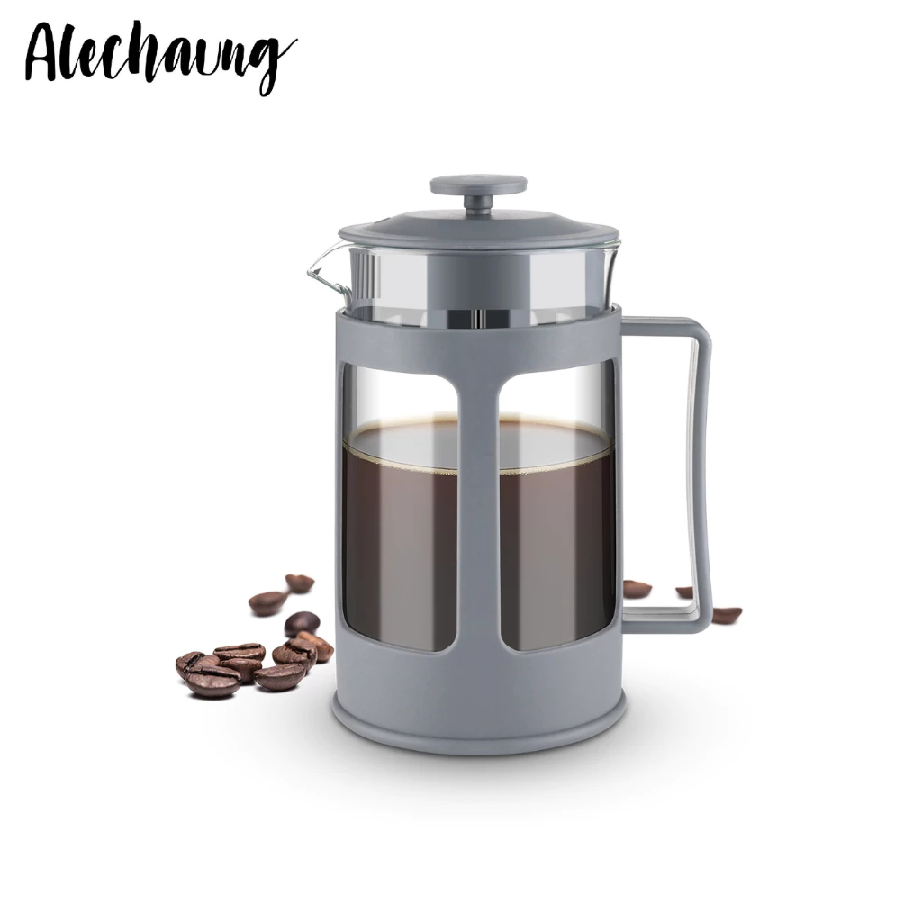 กาชงกาแฟสด เหยือกชงกาแฟ French press สแตนเลส ใช้งานง่าย สะดวก Alechaung coffee
