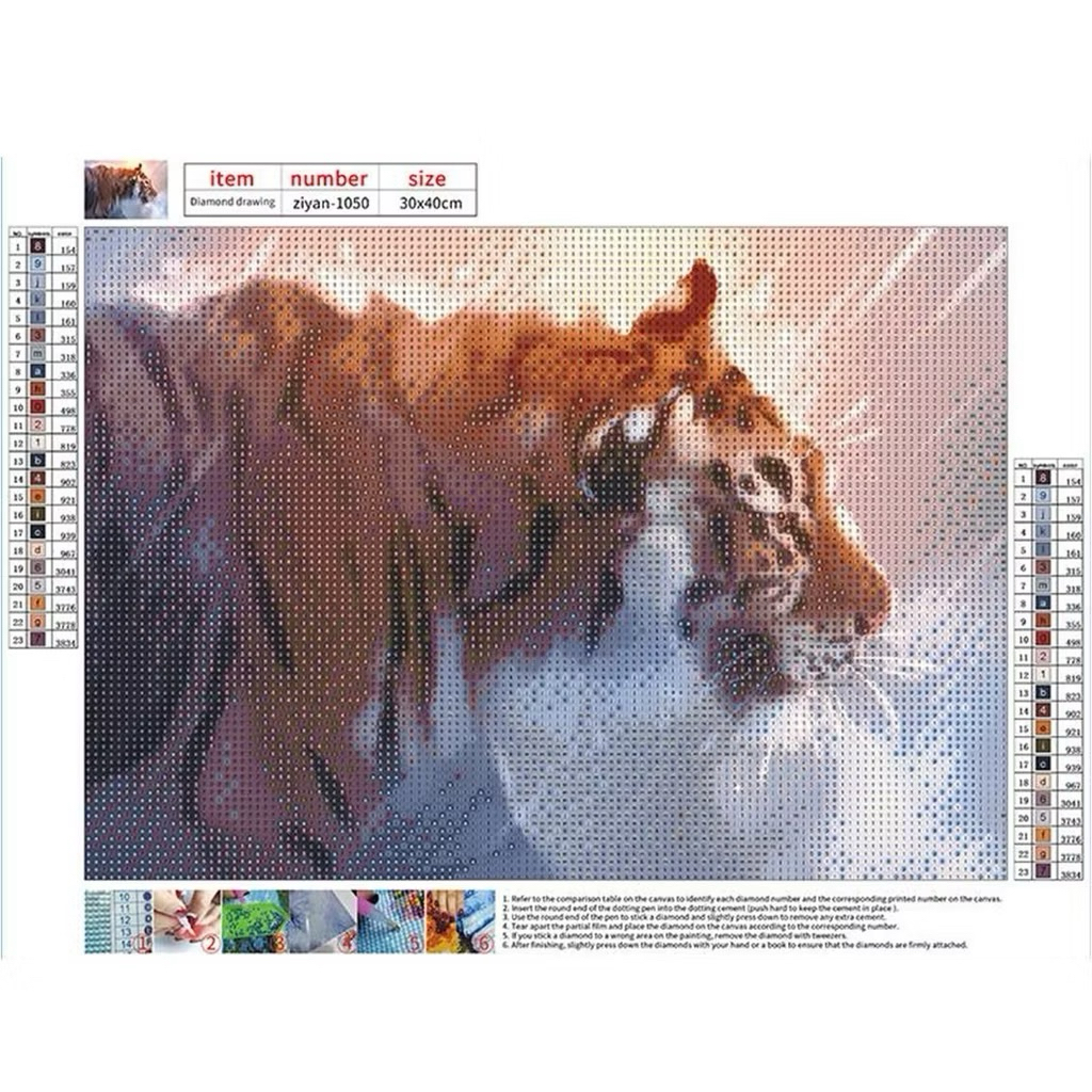 ครอสติสคริสตัล ปักครอสติส ขนาด 30 x 40 cm  ภาพติดเพชร diamond painting ศิลปะ ของเล่น DIY 5D สำหรับตกแต่งบ้าน ของขวัญ - รูปที่ 6