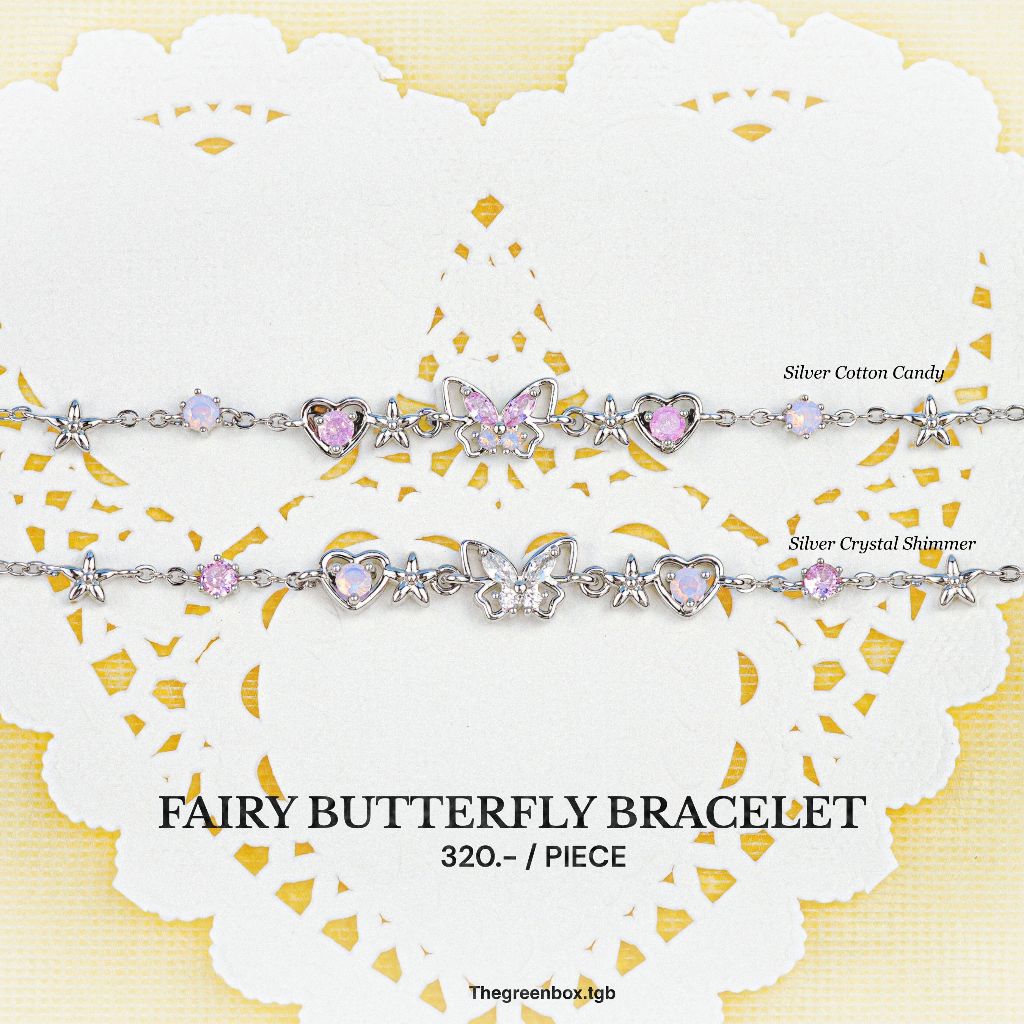 กำไล Fairy Butterfly Bracelet กำไลผีเสื้อ - The Green Box
