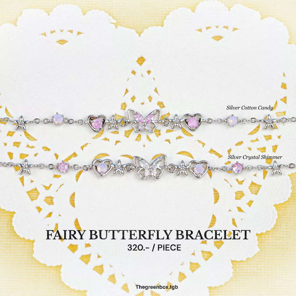 กำไล Fairy Butterfly Bracelet กำไลผีเสื้อ - The Green Box