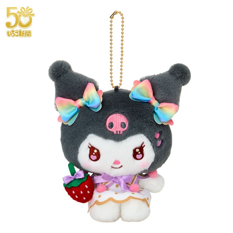 พวงตุ๊กตา ku strawberry news Japan Sanrio Mascot Holder - Kuromi Size 17×12.5×7cm