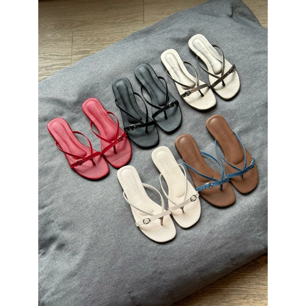 รุ่น เมรี่ รองเท้าแตะหูหนีบคาดหัวเข็มขัด พร้อมส่ง februlady