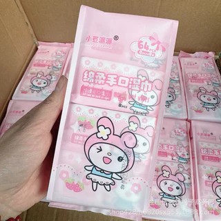 ทิชชู่เปียกพกพา ลายการ์ตูน 1เเพ็ค 8 ห่อ พกง่าย น่ารักสุด!