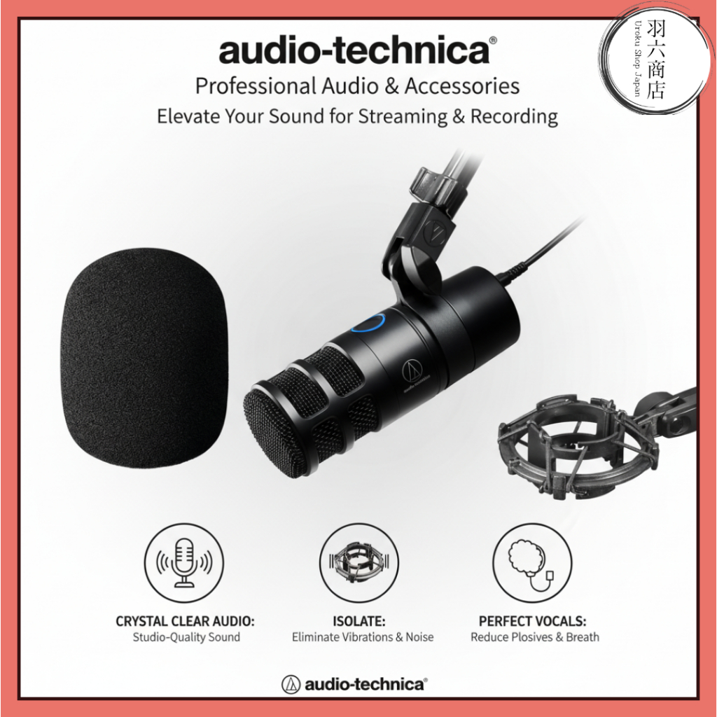 Audio Technica AT2040USB Dynamic USB Microphone for Streaming, Gaming, Podcasting, Telework & Vocals