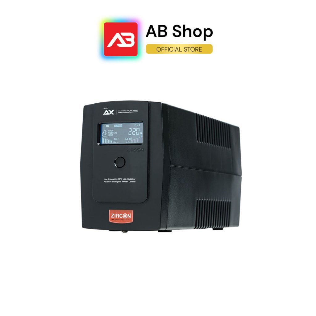 ZIRCON UPS เครื่องสำรองไฟ 1000VA/550W รุ่น AX 1000VA/550W