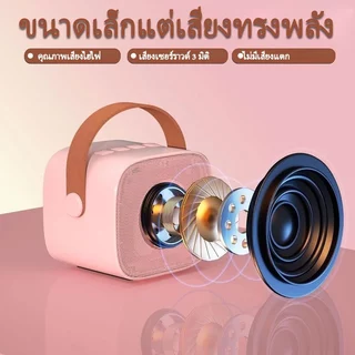 ลำโพงบลูทูธขนาดเล็ก โทรโข่ง ไมโครโฟนคู่ เชื่อมต่อกับ โทรศัพท์มือถือ/คอมพิวเตอร์