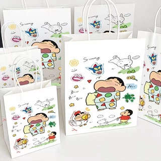 ส่งจากไทย CrayonShinchan ถุงของขวัญ ถุงกระดาษใส่ของรับไหว้ ถุงของขวัญวันเกิด ถุงกระดาษหูหิ้ว