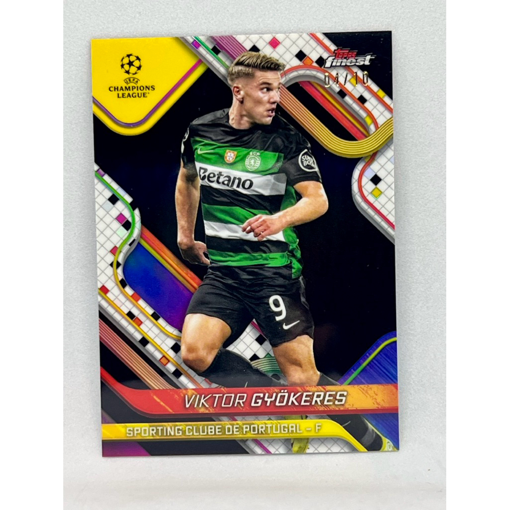 การ์ดฟุตบอล Topps Finest 2024 - 2025 Viktor Gyokeres Black /10