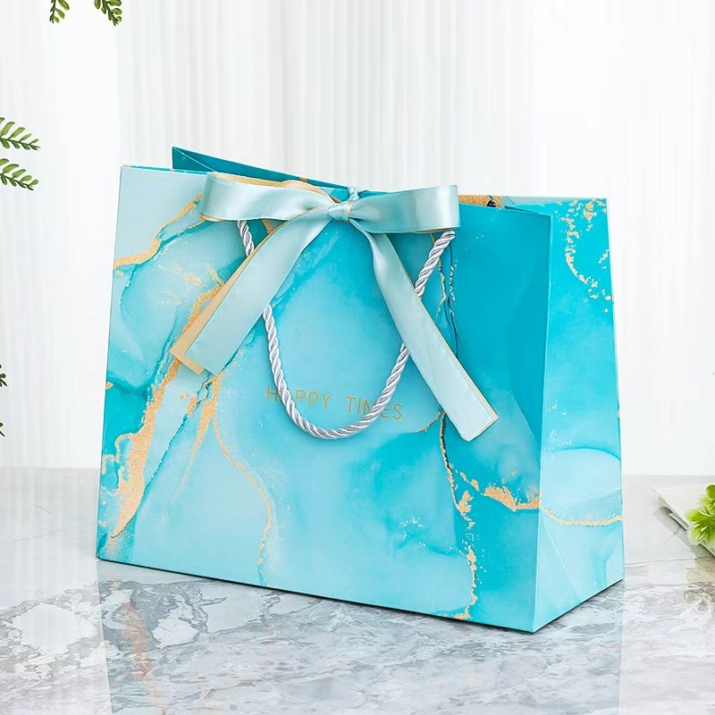BAG  ถุงกระดาษ หูหิ้ว ถุงช้อปปิ้ง ไฮโซ ใส่ของ แบบผูกโบว์ ราคา ถูกที่สุด ดีลบีเคเค แกลเลอรีภาพที่ 5
