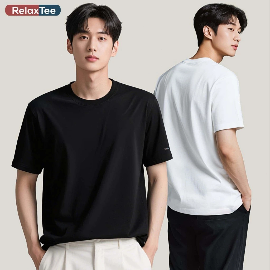 🔥RelaxTee เสื้อยืดแขนสั้น เสื้อผ้าฝ้าย เสื้อกันน้ำ กันน้ำมัน กันคราบ ยูนิเซ็กส์ ระบายอากาศดี