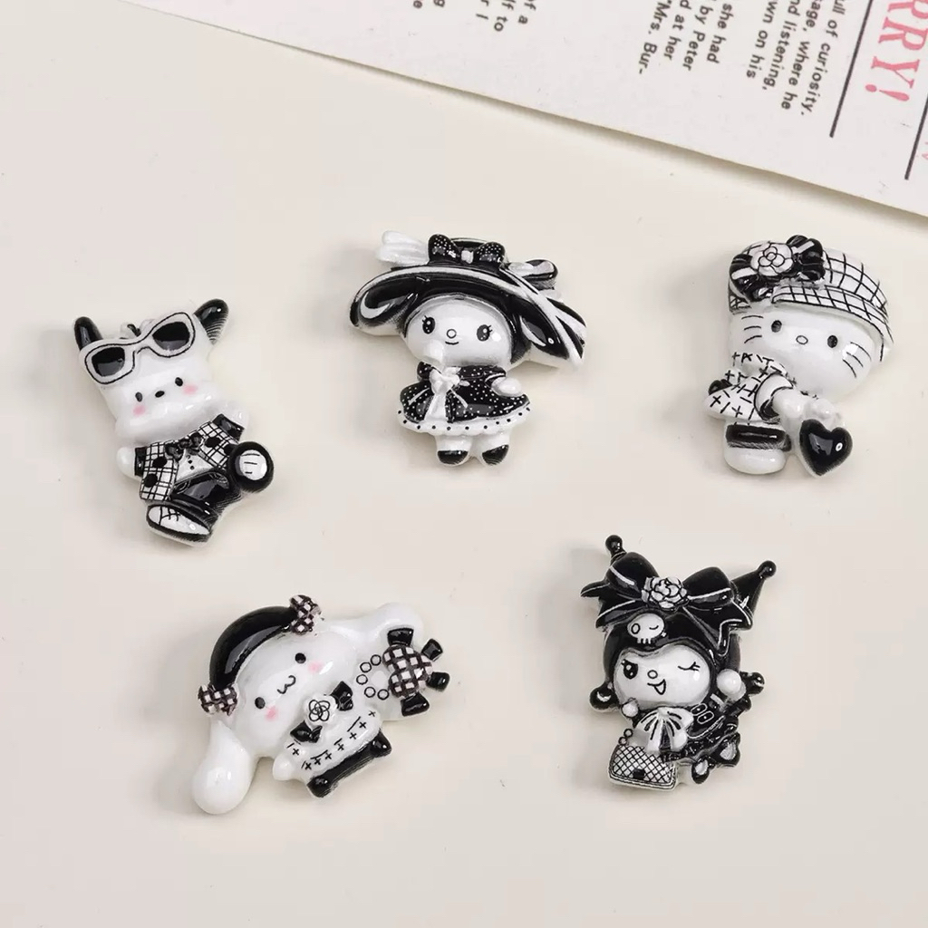 พร้อมส่ง 🇹🇭 #024 เรซิ่น สติทซ์ Stitch 6 ชิ้น/เซ็ท การ์ตูนเคลือบเงา ตกแต่ง diy ติดหลังโทรศัพท์ กิ๊บติดผม งานDIY