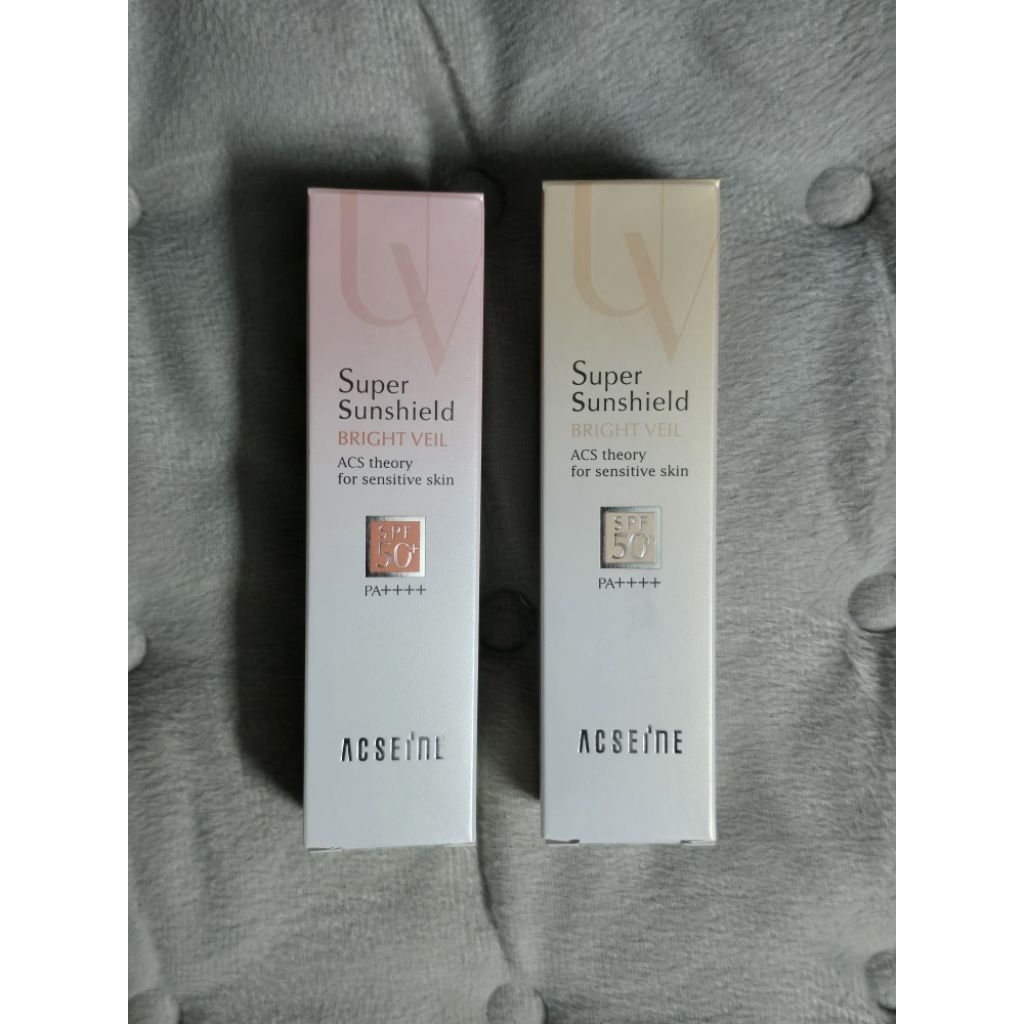 สูตรใหม่ ครีมกันแดด ACSEINE สำหรับผิวแพ้ง่าย แอคซีน Super Sunshield BRIGHT VEIL SPF50+ PA++++