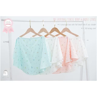 Iflin Baby - ผ้าพาดบ่า แบบไม่หล่นพื้น & ผ้าคลุมให้นม (2in1) - มี 2 ผืน / กล่อง - Burp & Nurse