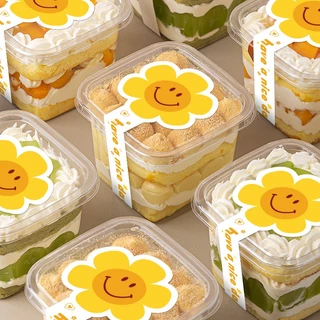 ( LP ) "ลายดอกไม้" สติกเกอร์แถบยาว คาดกล่องขนม ติดเค้กเบเกอรี่กล่อง DIY สติกเกอร์ปิดผนึก