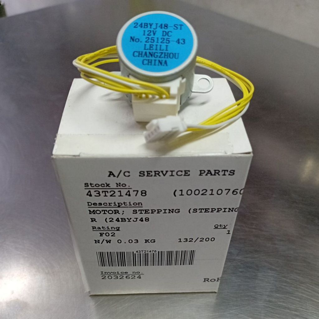 0075 มอเตอร์สวิงเเอร์ Carrier (เเคเรียร์) 43T21478  24BYJ48-ST( 1002107604) อะไหล่เเอร์ เเท้