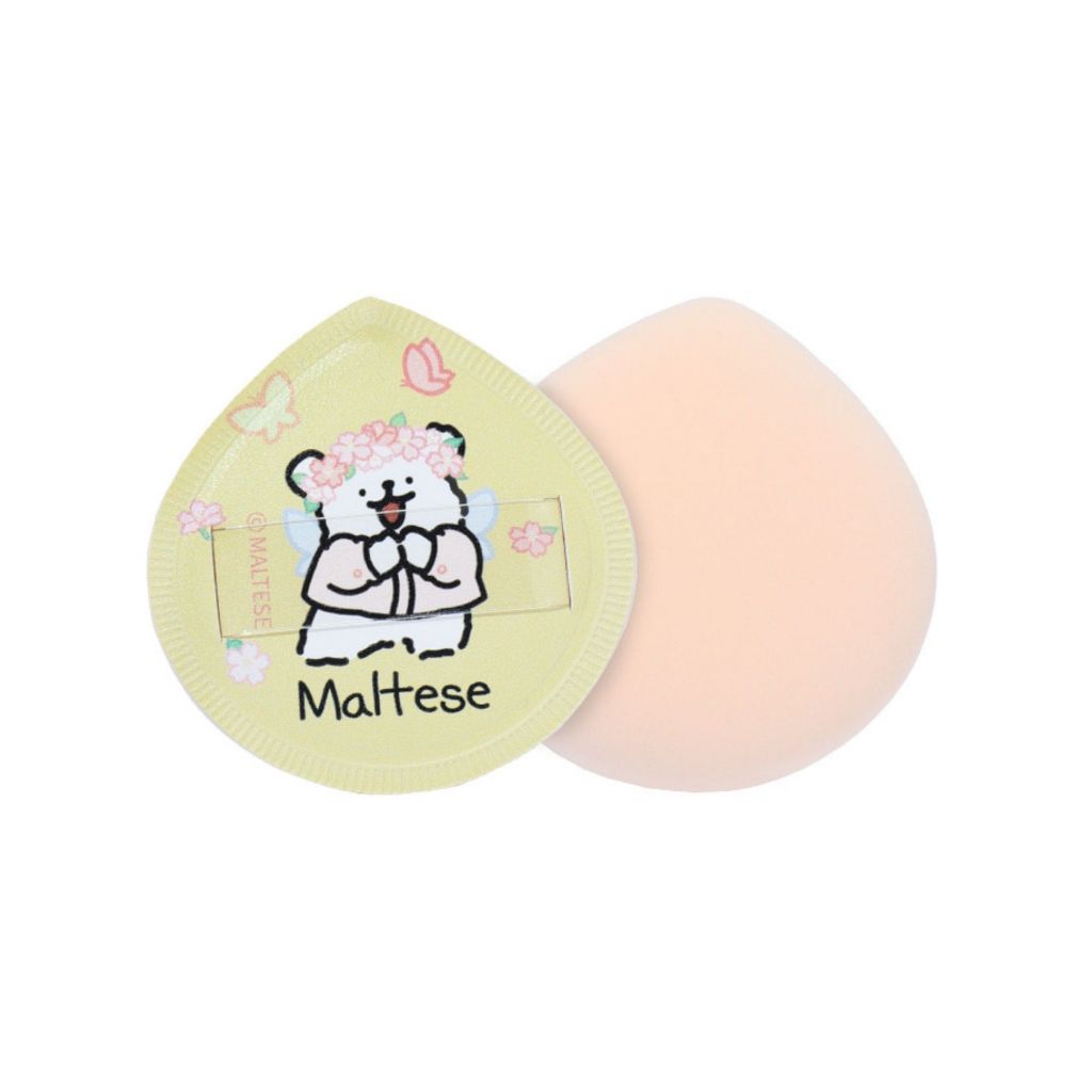 [พัฟขนาดกลางสุดนุ่ม]  Flalia Maltese water drop makeup puff (M)