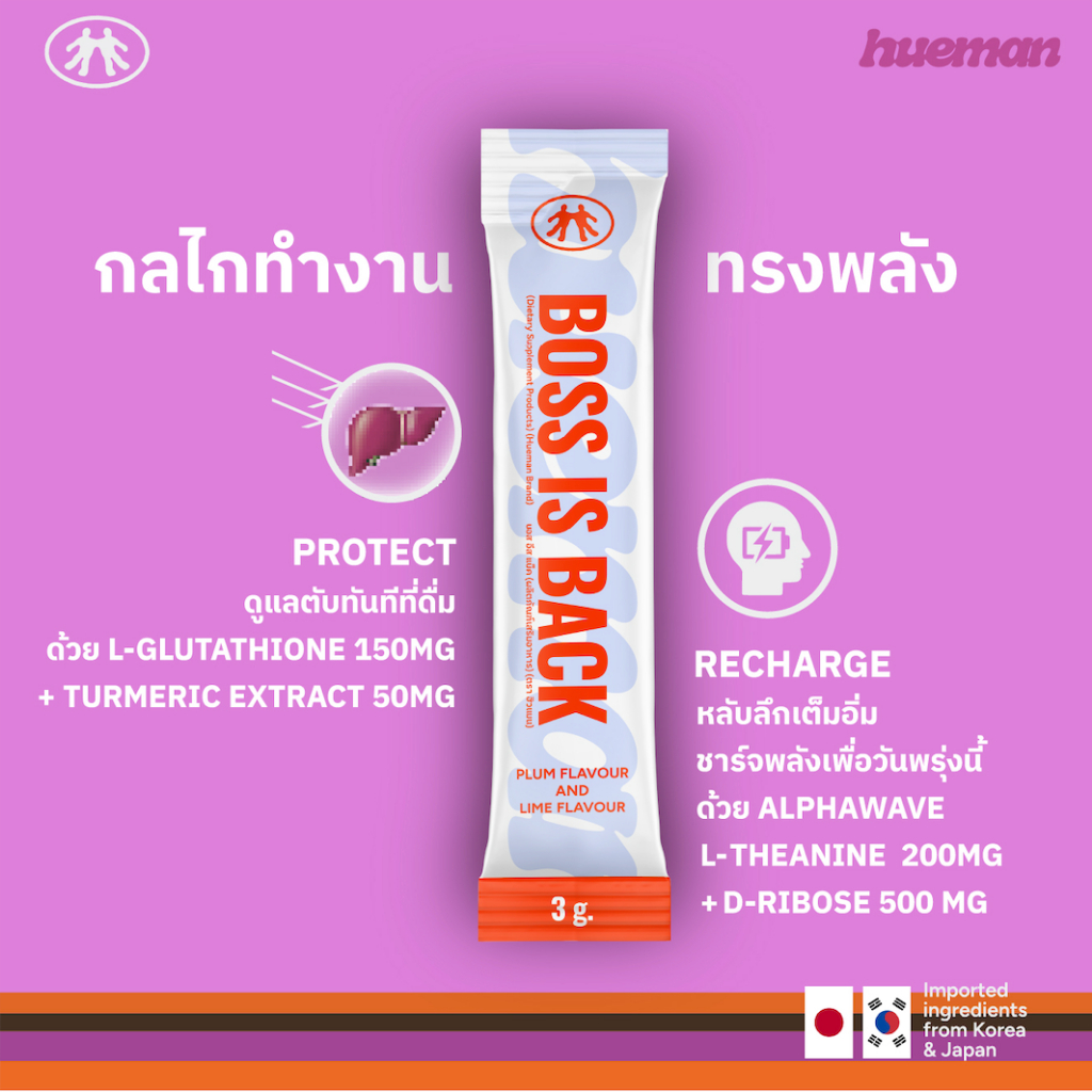 ผงช็อตแก้แฮงค์รสบ๊วยมะนาว Boss is Back [แยกซอง]