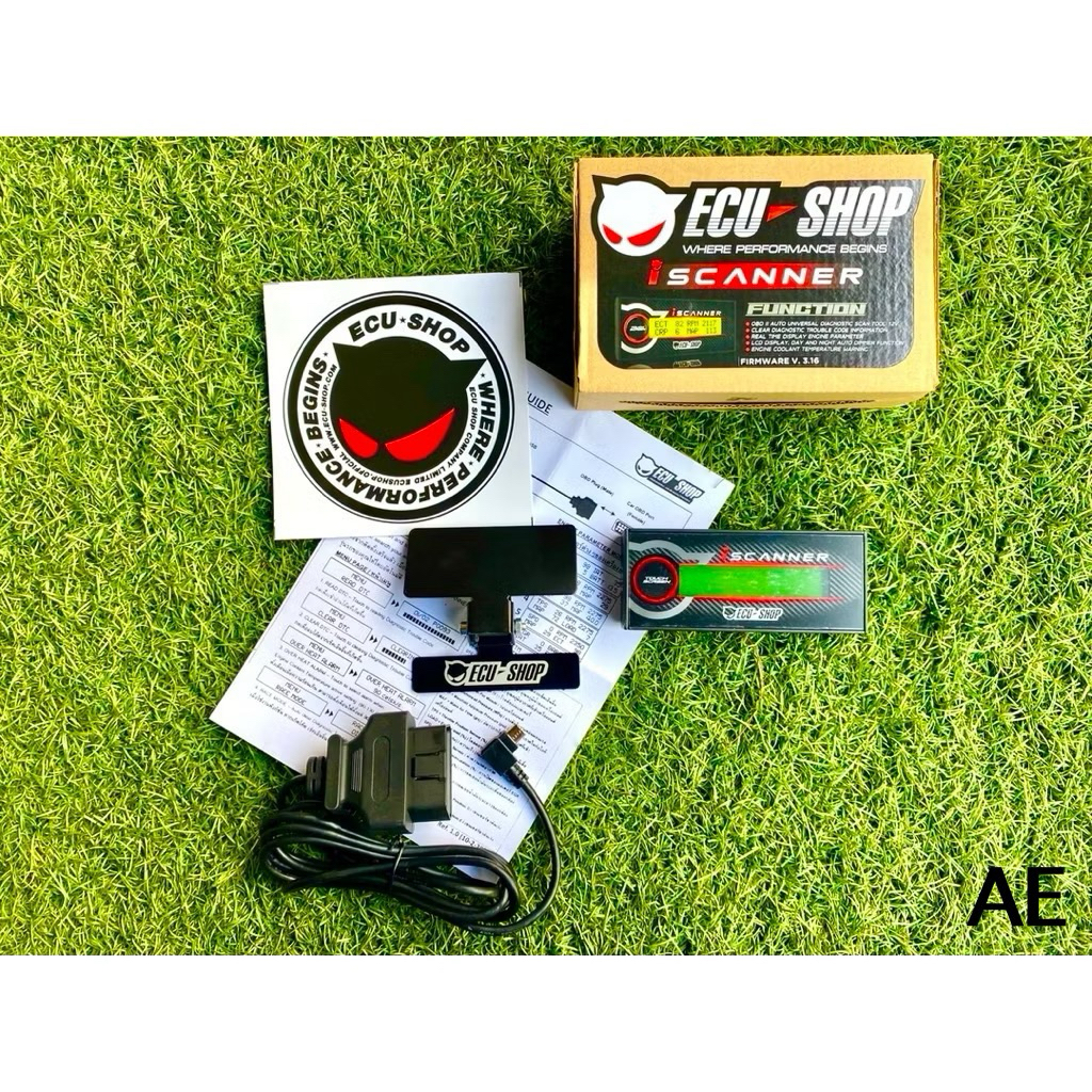 I-Scanner ECU SHOP เกจวัดทัชสกรีน อ่าน/ลบโค้ดได้ แถมขาพร้อมสติกเกอร์