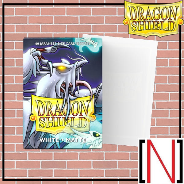 [Sleeve][ซองใส่การ์ด] Dragonshield 60CT - Matte White japanese size [Vanguard][Yugioh][Dragon shield