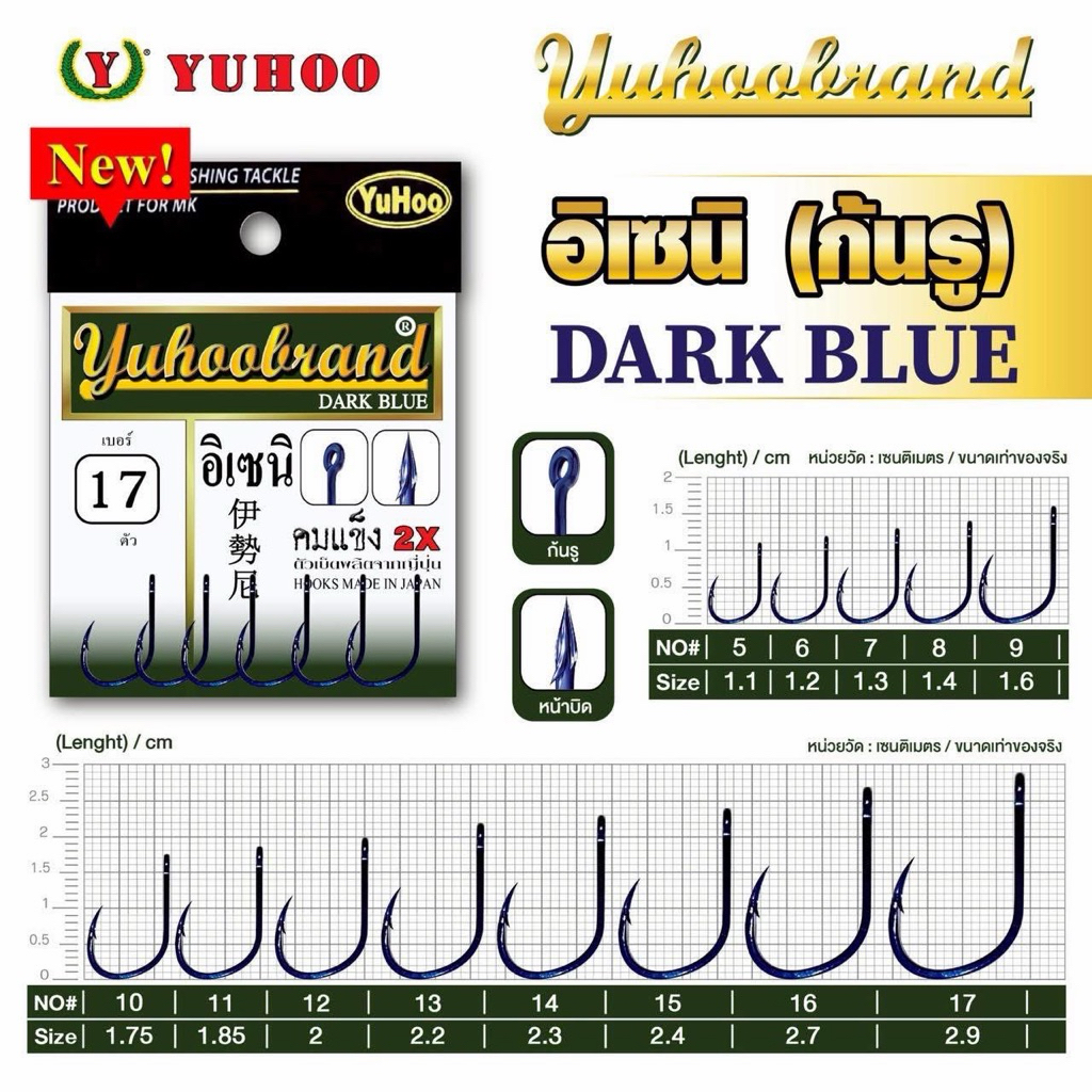 ตัวเบ็ดYUHOO รุ่นอิเซนิ ตูดห่วง
