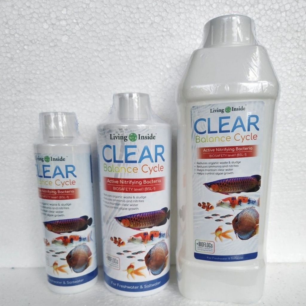 จุลินทรีย์ช่วยน้ำใส Living Inside CLEAR Balance Cycle จุลินทรีย์ สำหรับบ่อปลาและตู้ปลา
