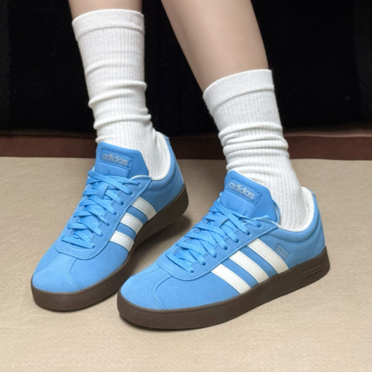 Adidas VL COURT 2.0 Vl Classic low cut sneakers in blue and white ของแท้ 100%