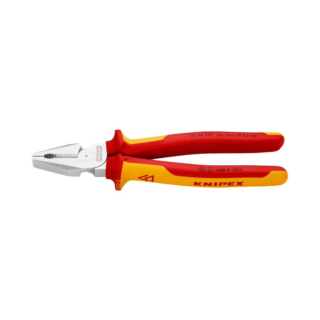 KNIPEX High Leverage Combination Pliers VDE 225 mm คีมอเนกประสงค์แบบแรงงัดสูง 225 มม. รุ่น 0206225