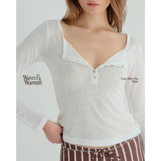 when.we.summer - Waves&Warmth Long Sleeve Top (-เฉพาะเสื้อ-) *พร้อมส่ง*