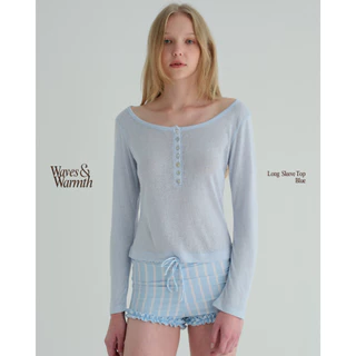 when.we.summer - Waves&Warmth Long Sleeve Top (-เฉพาะเสื้อ-) *พร้อมส่ง*