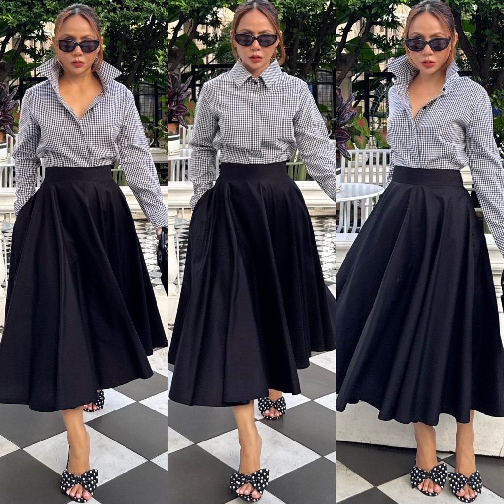 Bright by Aruna:Slim shirt :เชิ้ตสลิมฟิตตารางสก๊อตเข้ารูป มี4size