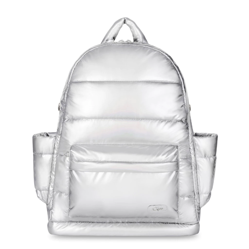 CIPU OFFICIAL STORE | กระเป๋าคุณแม่ | กระเป๋าใส่ของเด็กอ่อน รุ่น AIRY Backpack สี Silver Disco