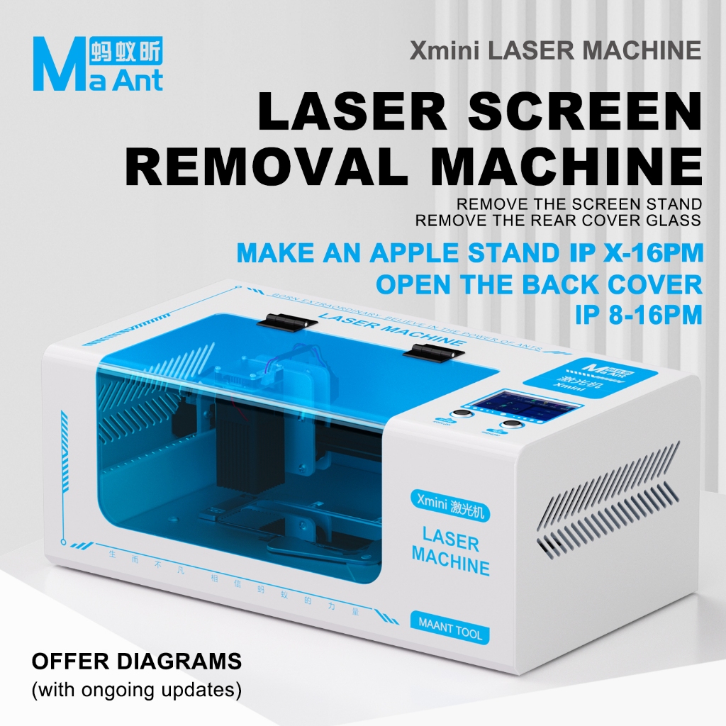 MaAnt Xmini Laser Machine เครื่องเลเซอร์พลังสูง รองรับงาน iPX–16PM ครบทุกซีรีส์