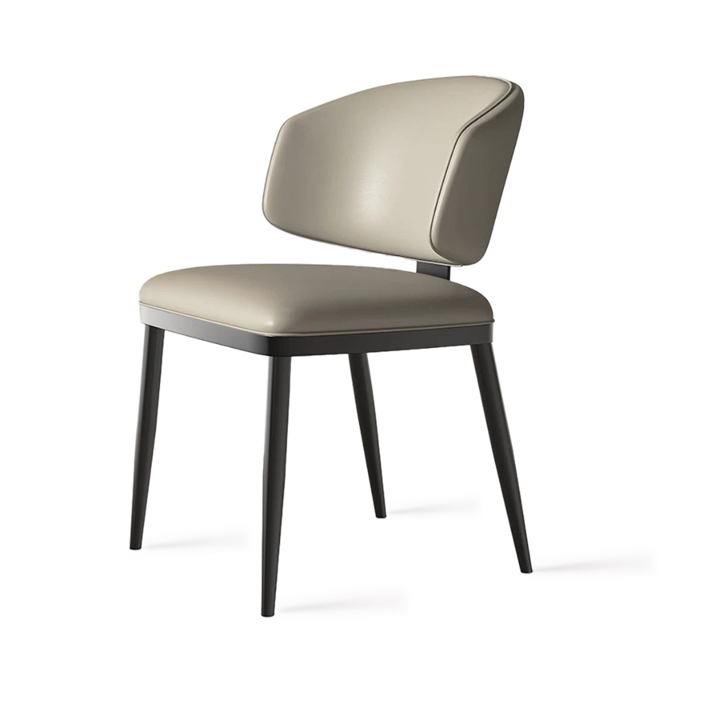 เก้าอี้ทานอาหาร Italian style รุ่น DD244 โครงขาเหล็ก เบาะหนัง รับน้ำหนักได้มาก