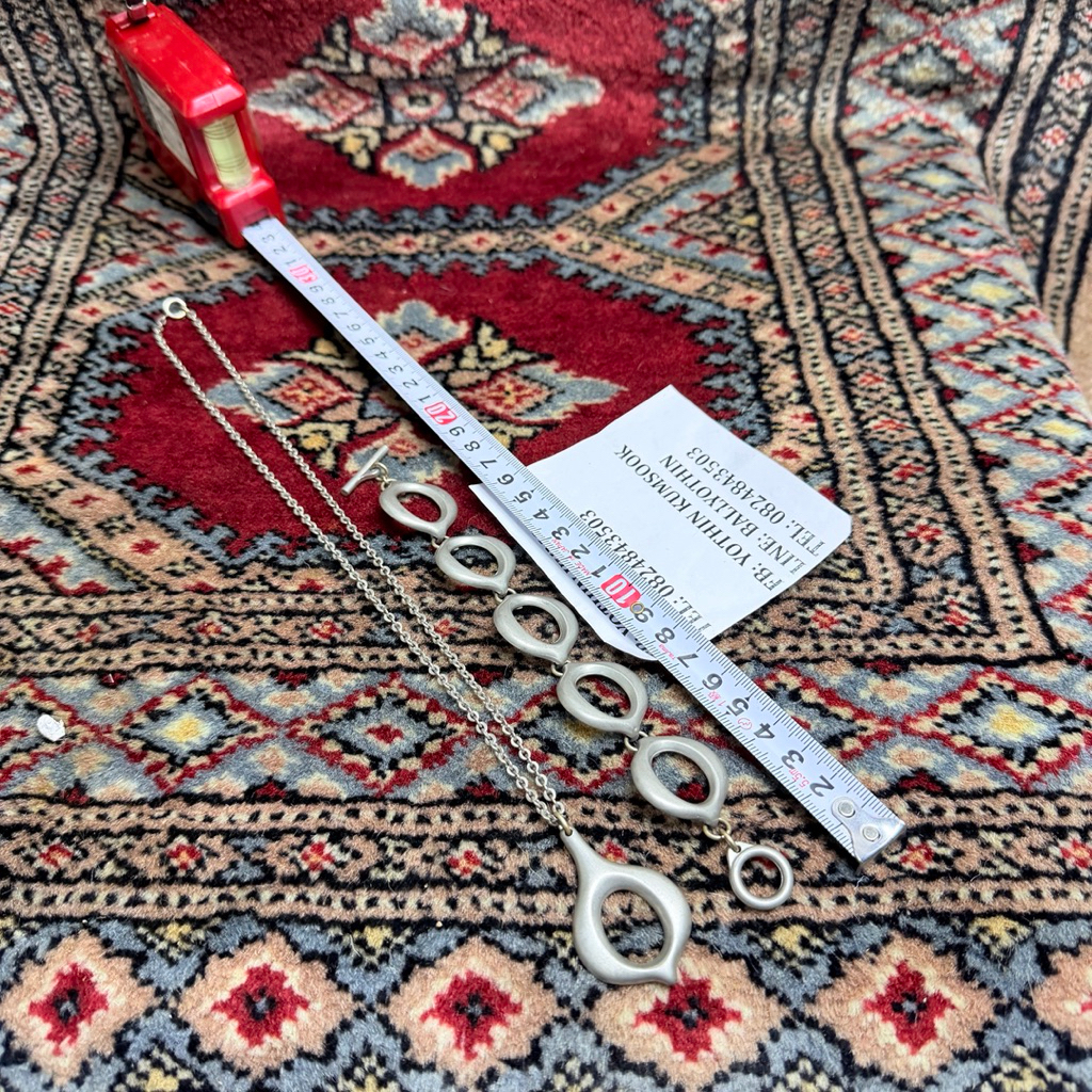 สร้องคอและกำไลแขน PEWTER แบรนด์ DENMARK มือสองจากญี่ปุ่น ได้ทั้ง 2 ชิ้น