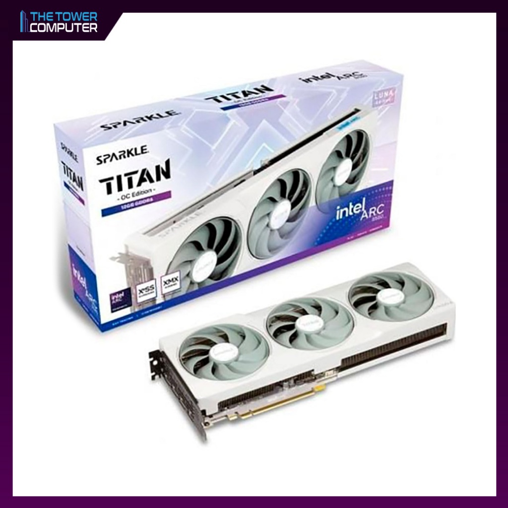 VGA (การ์ดจอ) INTEL ARC SPARKLE B580 TITAN LUNA OC - 12GB GDDR6