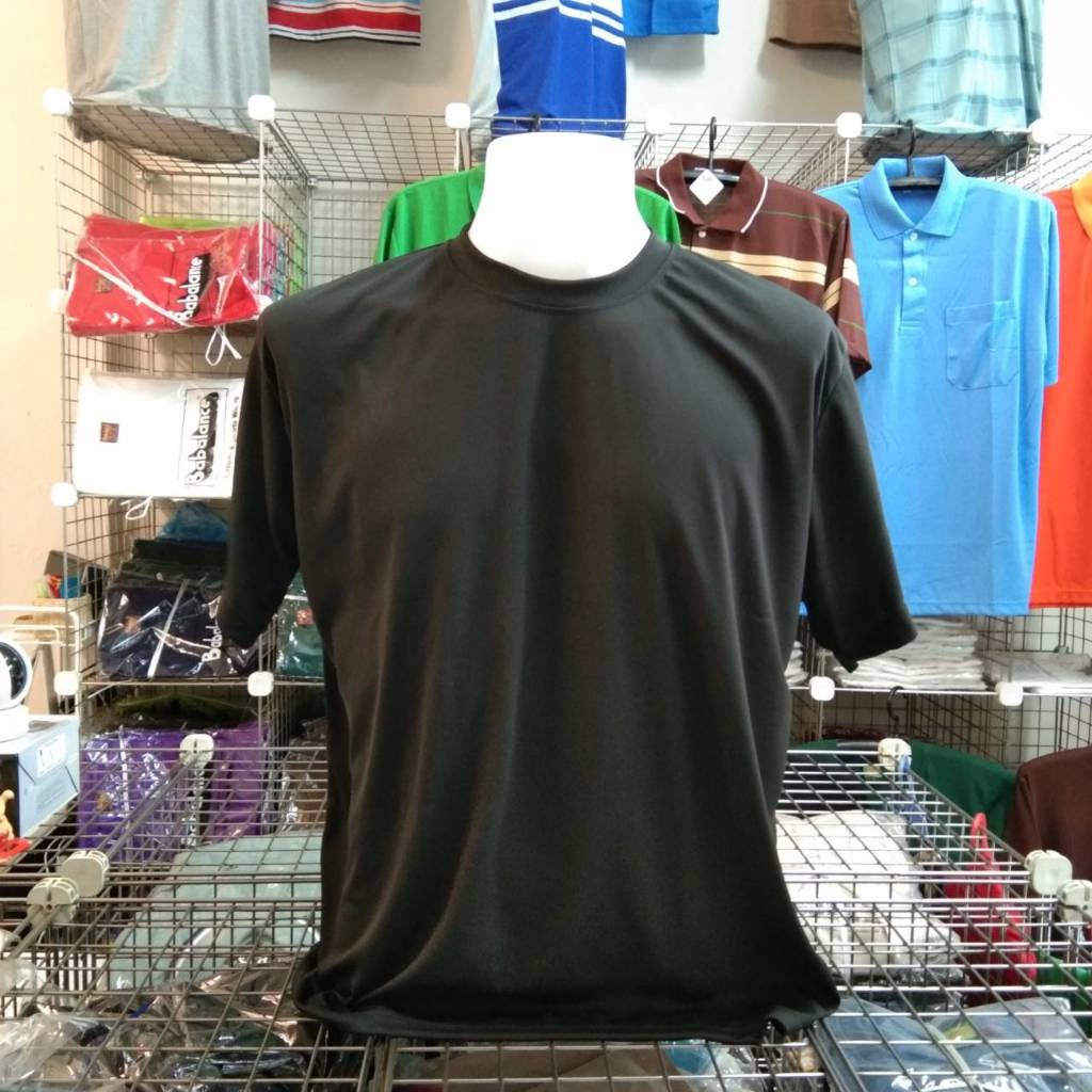 คอกลมแขนสั้น เสื้อใส่ทำงาน ผ้ามัน กีฬา ไมโคร ขนาดฟรีไซส์ Babalance