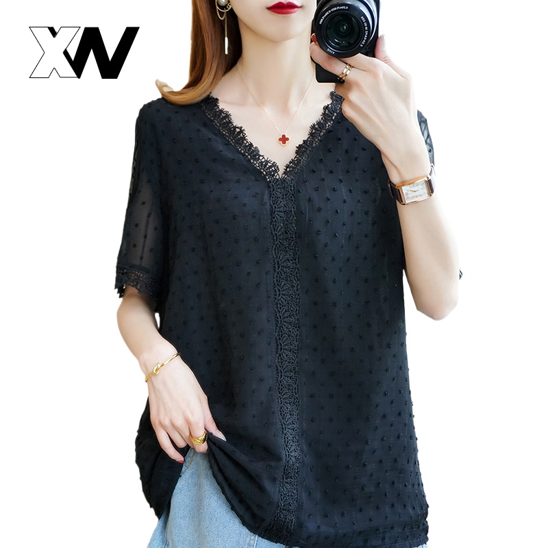 XWbrand   Hot เสื้อแฟชั่นคอวี ผ้านิ่มใส่สบายสุดๆ สีสวยละมุนมาก ใส่ไปทำงานหรือใส่เที่ยวก็คือดี ชอบสีไหนจิ้มได้เลยน้าาาา