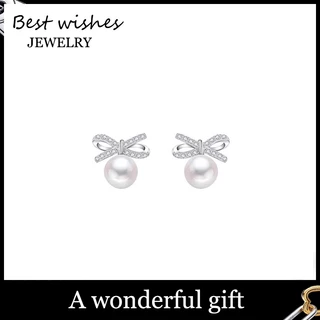 WG Jewelry ต่างหู แหวนหูมุก แบบเดียวกับสตาร์ ต่างหูแฟชั่น WG-E018 ของขวัญ