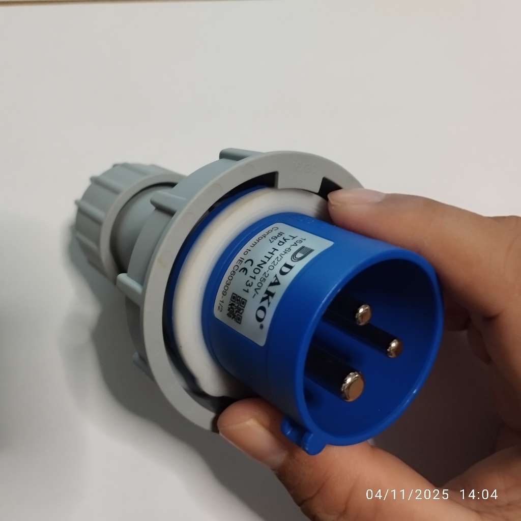 DAKO Power Plug รุ่น HTN0131 16A 230V-250V 3Poles(2P+E) IP67 E@h6 ปลั๊กตัวผู้กันน้ำ