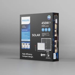 Philips Lighting Solar โคมไฟสาดโซลาร์ เปลี่ยนแสงได้เหลือง-ขาว 3000K-4000K-6500K มีรีโมท สาย5เมตร