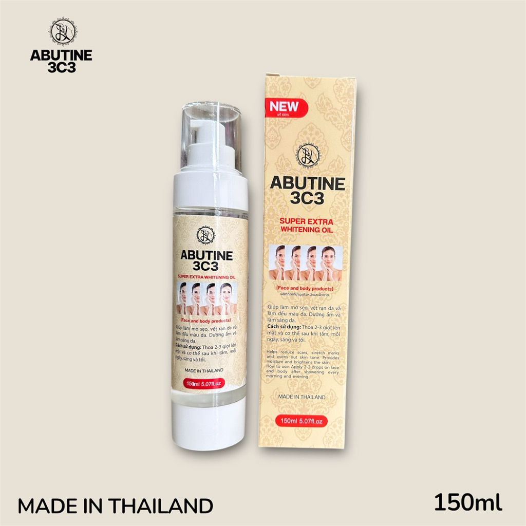 ABUTINE 3C3 SUPER EXTRA WHITENING OIL อาร์บูติน 3ซี3 ซุปเปอร์ เอ็กตร้า ไวท์เทนนิ่งออย 150ml
