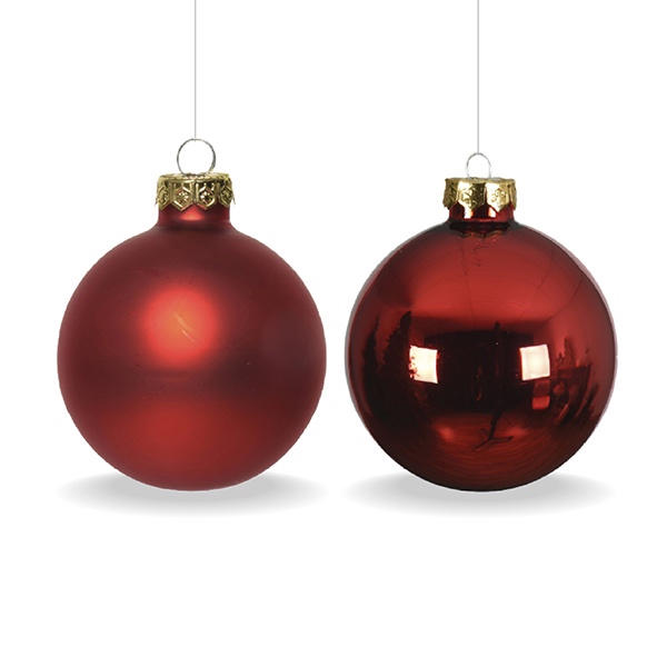 ลูกบอลคริสต์มาส Christmas Red - Christmas Baubles Glass | Ø 4 cm.