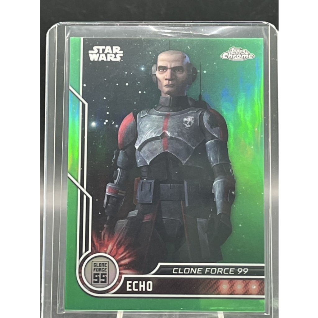 **Echo Green Refractor /99 💎 Clone Force 99 Bad Batch Topps Chrome Star Wars Parallel หายาก**